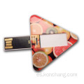 Unidad flash USB de tarjeta triangular